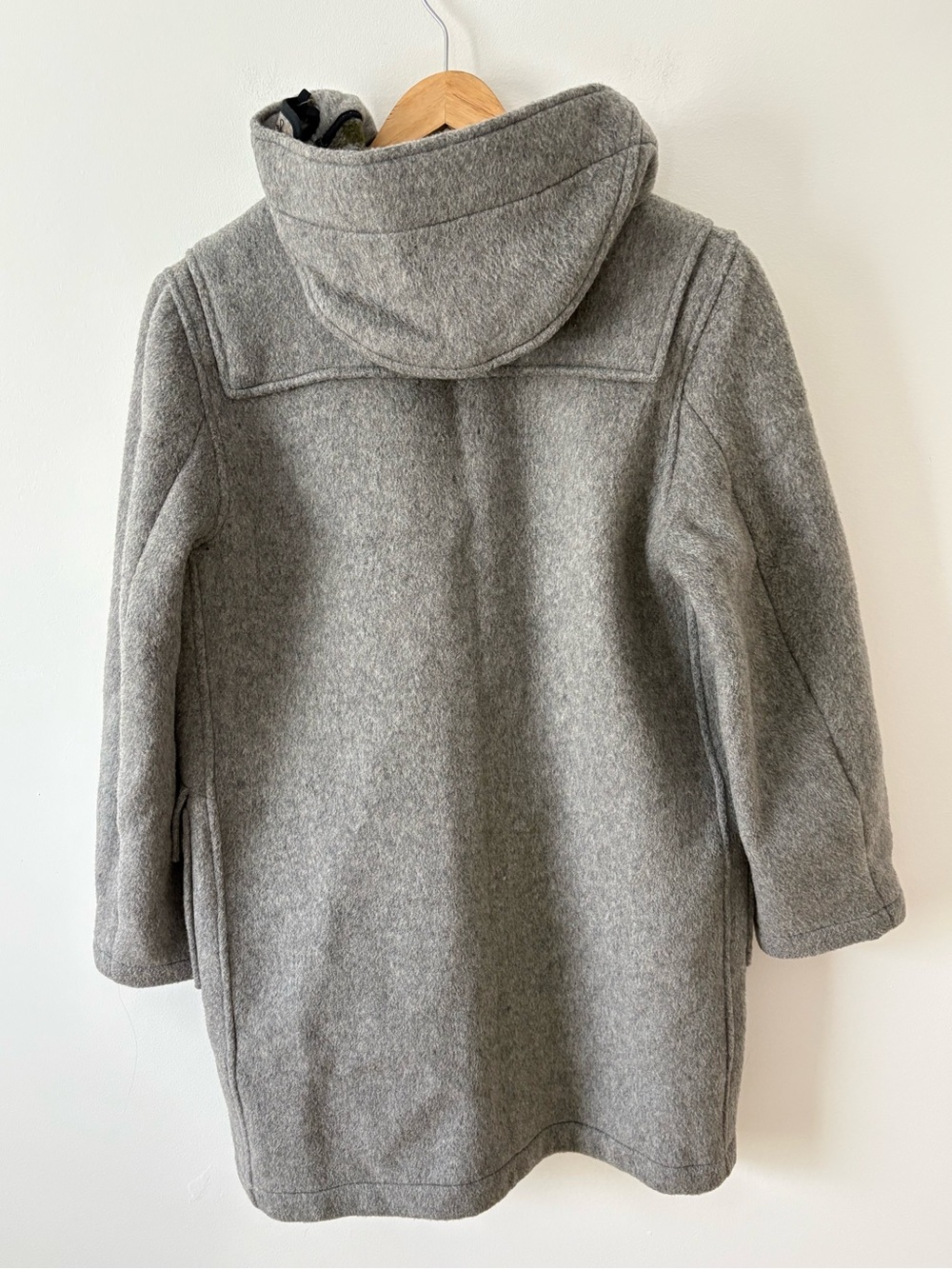 Vintage Gloverall English Duffle Coat Gray Wool Made in England Size US 12 Fall - Picture 9 of 11